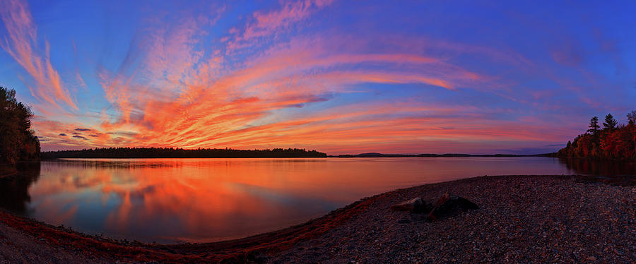 Blazing Sunset at Pocomoonshine Photograph by ABeautifulSky Photography by Bill Caldwell