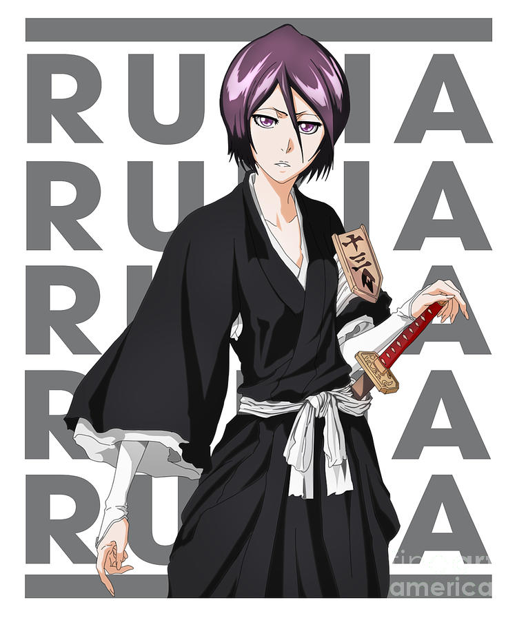 Bleach Retro Name Rukia Kuchiki Drawing by Fantasy Anime - Pixels