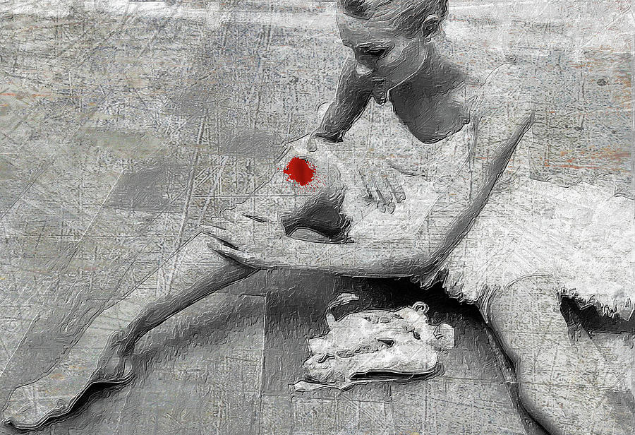 Bleeding Ballerina  Painting by Tony Rubino