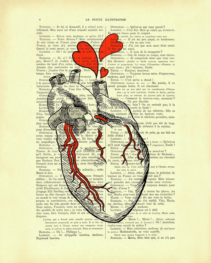 Valentines Day Mixed Media - Bleeding Heart by Madame Memento