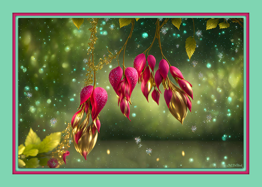 Ai Photograph - Bleeding Hearts and Bling by Marilyn DeBlock