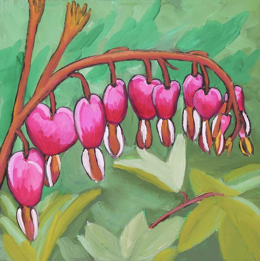 Bleeding Hearts Painting by Kevin Hughes