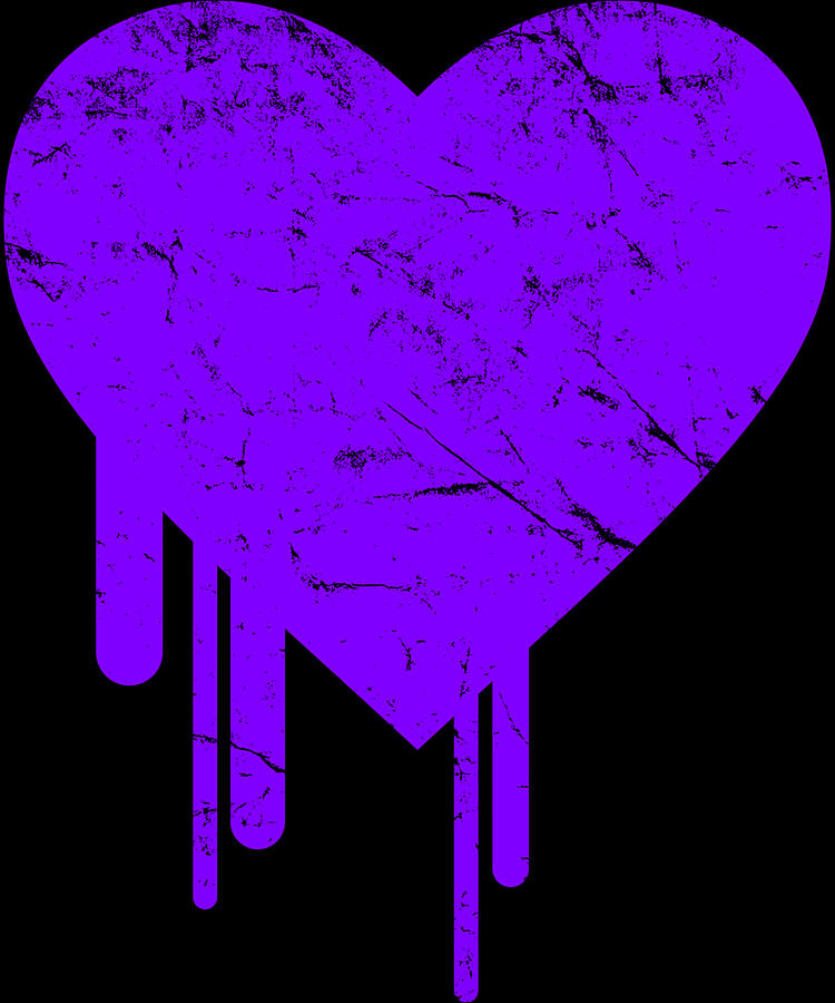 Bleeding Purple Heart Digital Art by Flippin Sweet Gear