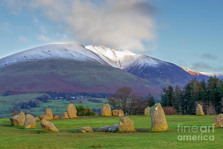 Blencathra and Castlerigg Stone Circle in the Lake District Cumbria Photograph by Louise Heusinkveld