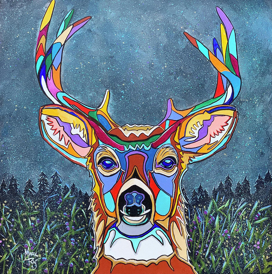 Blended Buck Painting by Mark Ray