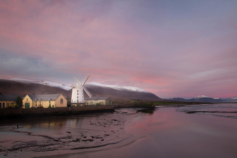 Blennerville Windmill Pink Morning Photograph by Mark Callanan