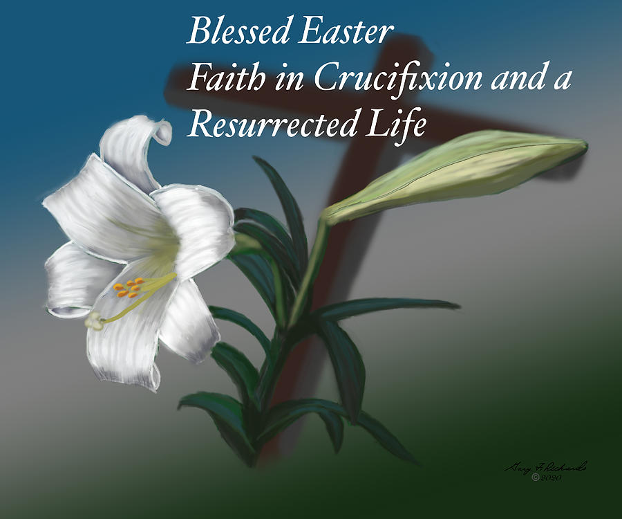 Blessed Easter And Faith Digital Art