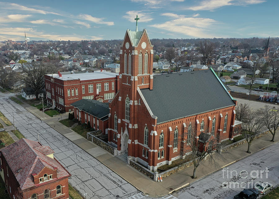 Blessed Sacrament Catholic Church Historic Quincy, IL  Photograph by Robert Turek Fine Art Photography