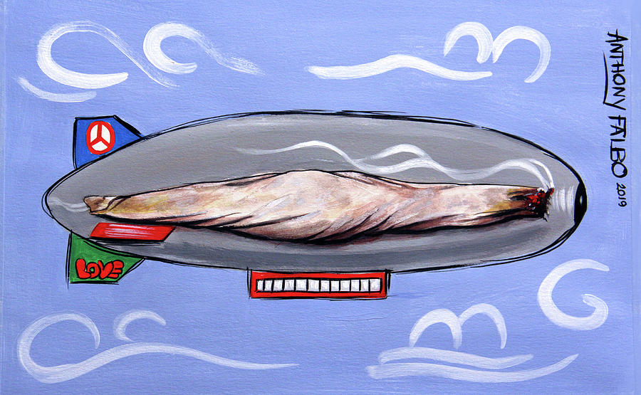Blimp Smoking Lounge Painting by Anthony Falbo