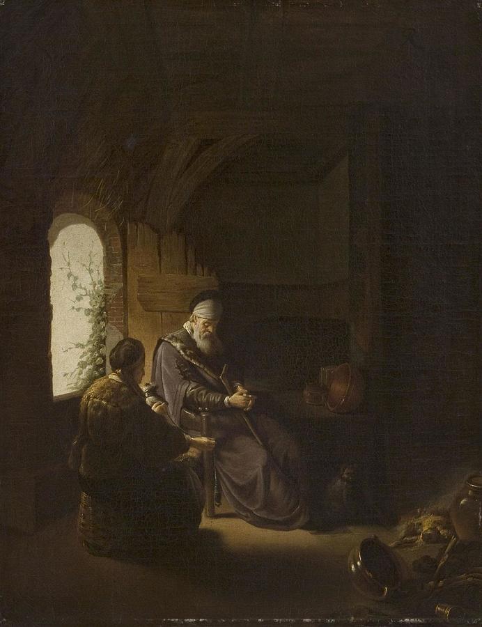 Blind Tobit and His Wife Painting by Rembrandt | Fine Art America