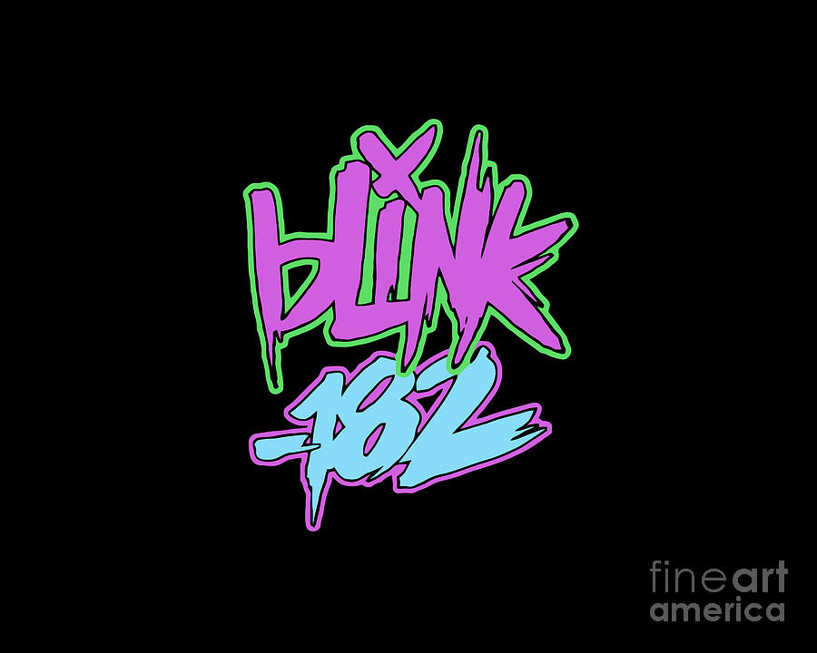 Blink 182 Neon Logo Digital Art by Angela Casta - Pixels