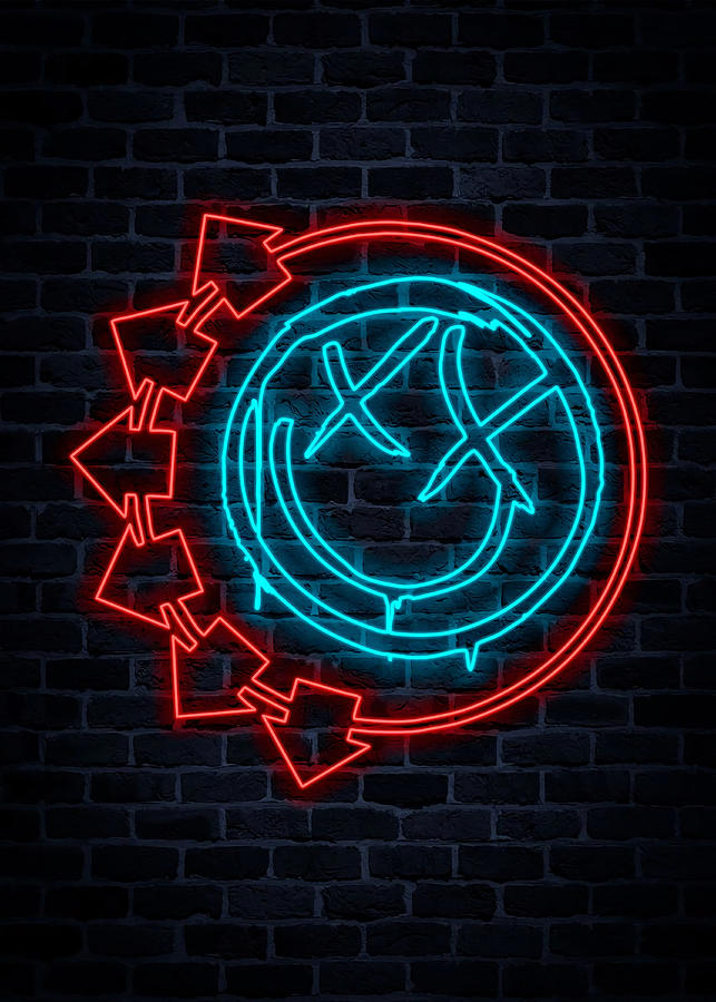 Tomorrow Painting - Blink 182 Neon Logo Poster by Mitchell Pauline