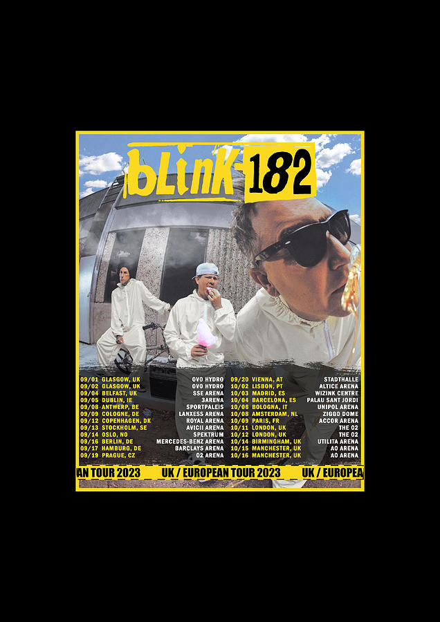 Blink 182 World Europe Tour Date 2023 Iy22 Digital Art by Indah Yose ...