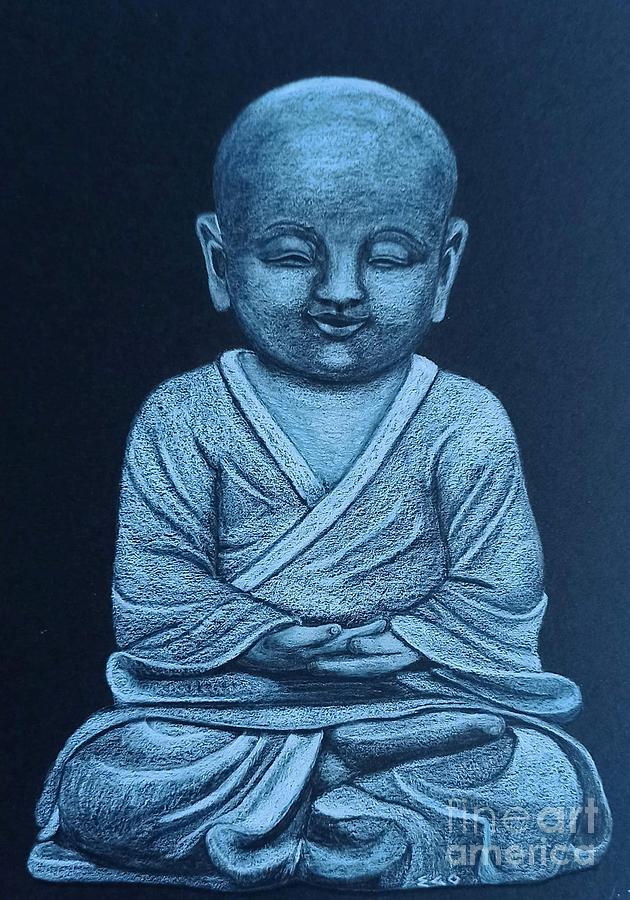 Buddha Drawing - Bliss by Ekta Gupta