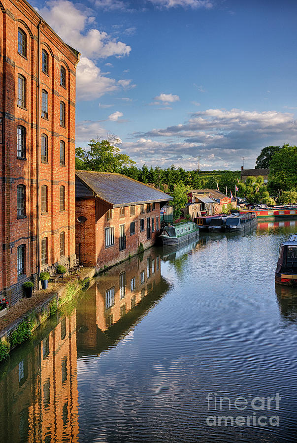 Blisworth Mill and Narrowboats at Sunrise Photograph by Tim Gainey