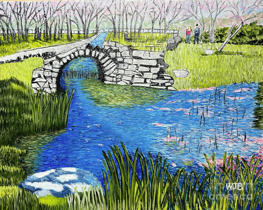 Blithwolds Water Garden Painting by William Bowers