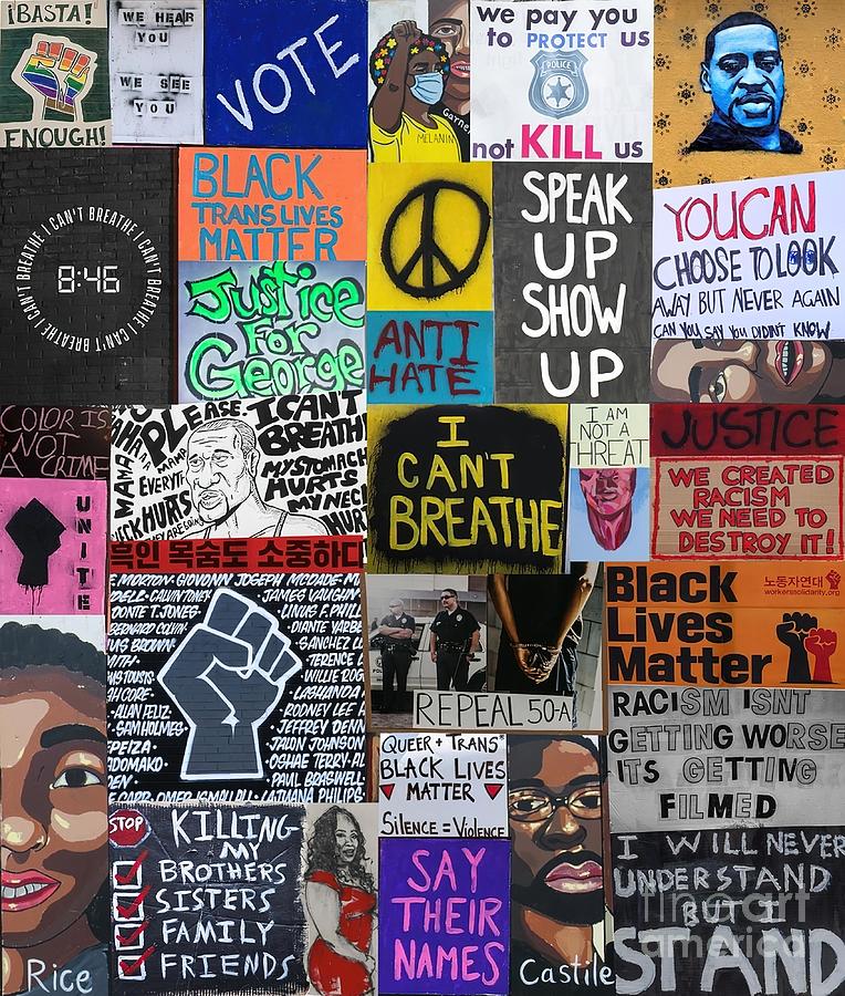 BLM Collage Collection of creative protest signs Painting by Morgan ...