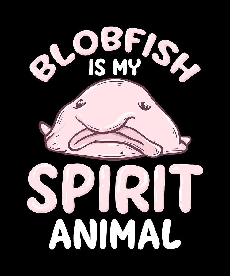 Blobfish Is My Spirit Animal Funny Blobfish Meme Throw Pillow by