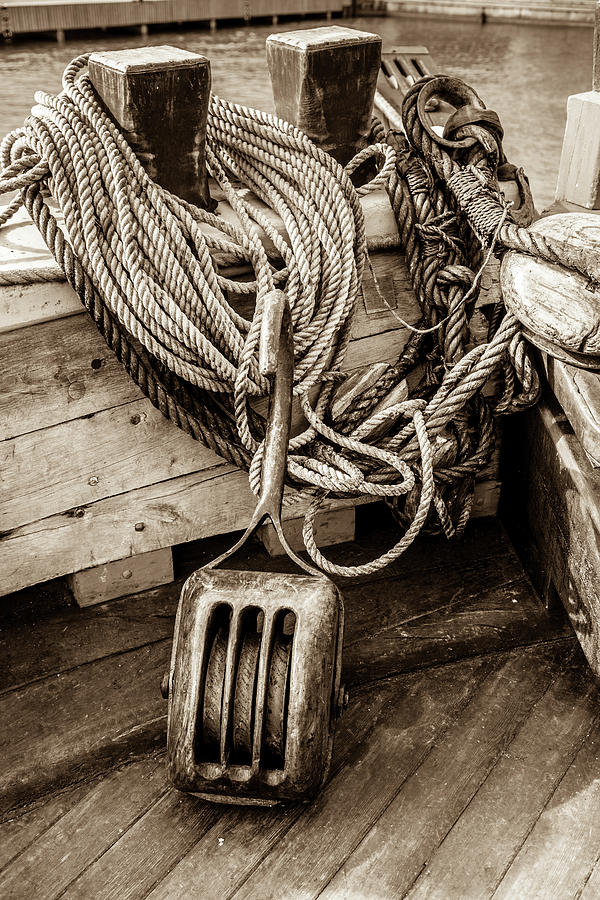 Block and Rigging of the Gotheborg Photograph by W Chris Fooshee