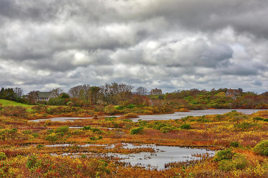 Block Island Peckham Pond Fall Colors Photograph by Juergen Roth
