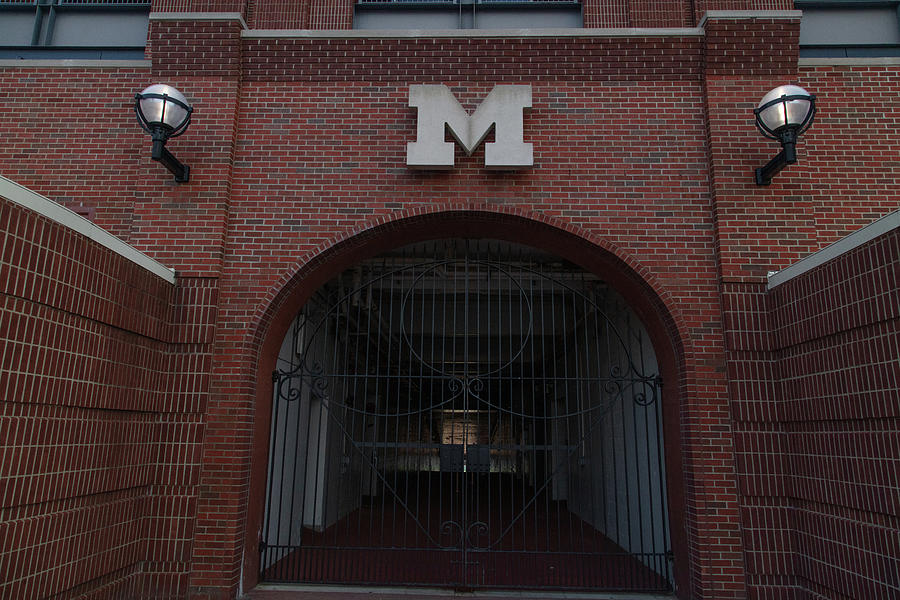 Block M on Michigan Stadium Photograph by Eldon McGraw