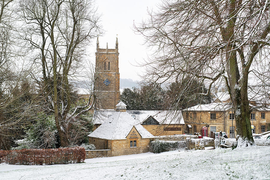 Blockley Village in the Winter Snow Photograph by Tim Gainey