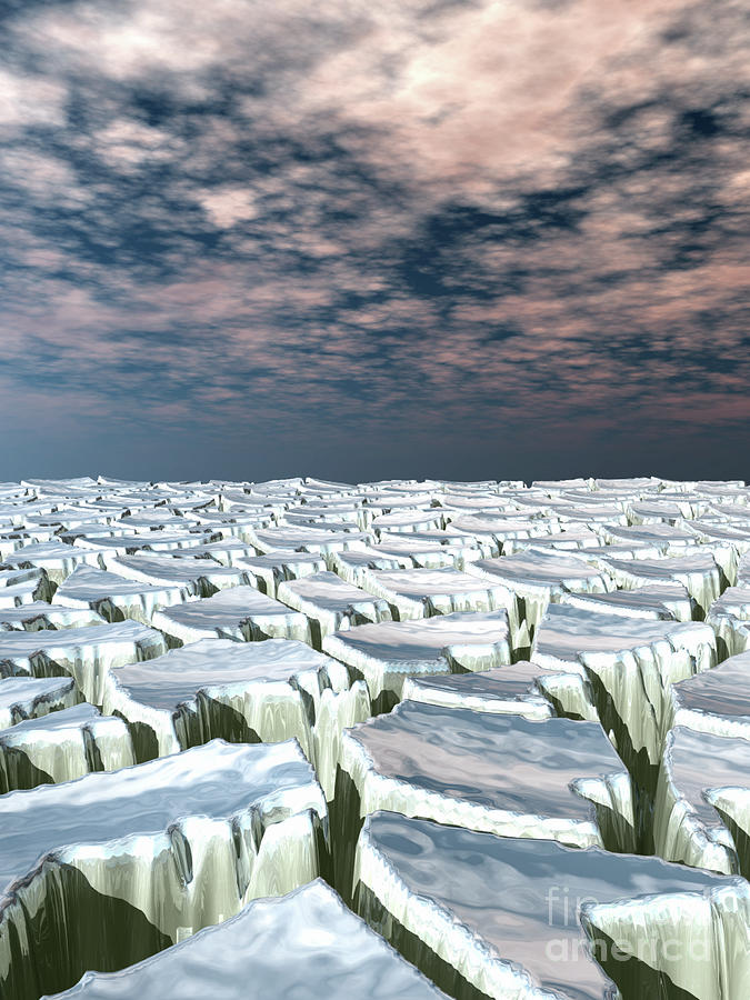 Blocks of Ice Digital Art by Phil Perkins
