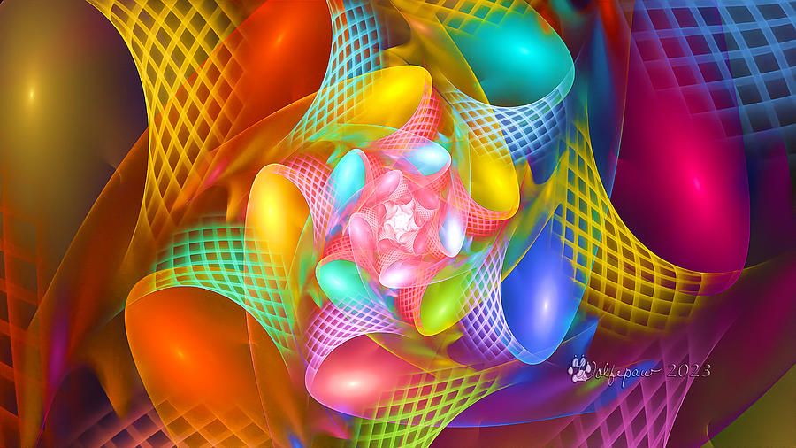 Blocky Jelly Beans in Crackle Baskets Digital Art by Peggi Wolfe