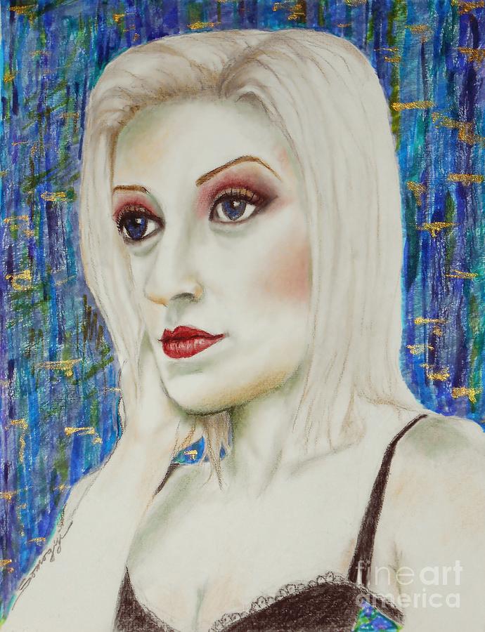 Blond Bombshell No.4 Drawing by Jayne Somogy