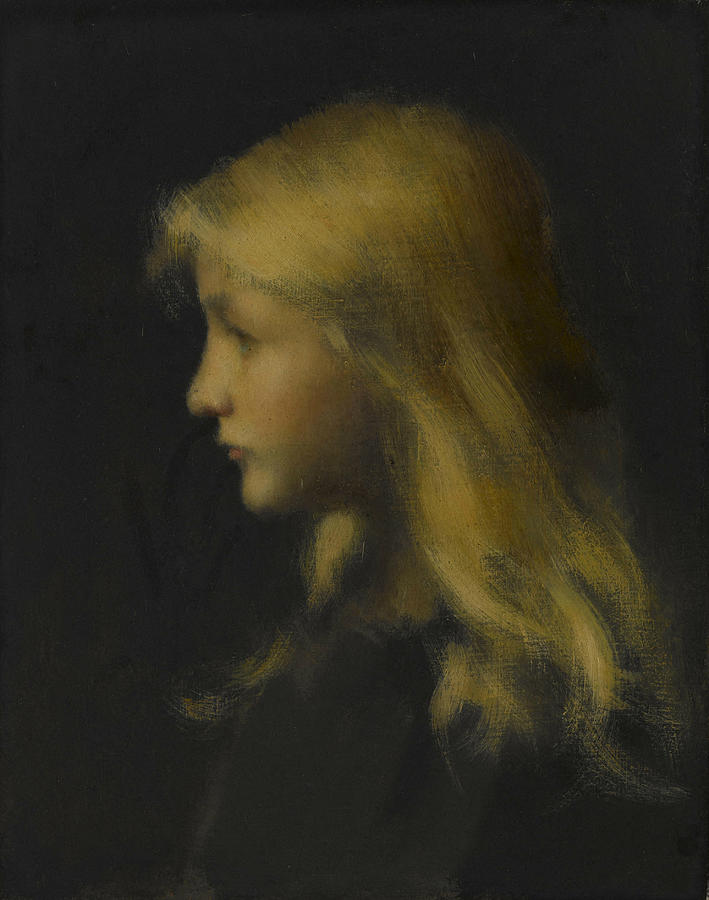 Blonde Girl Painting by Jean-Jacques Henner