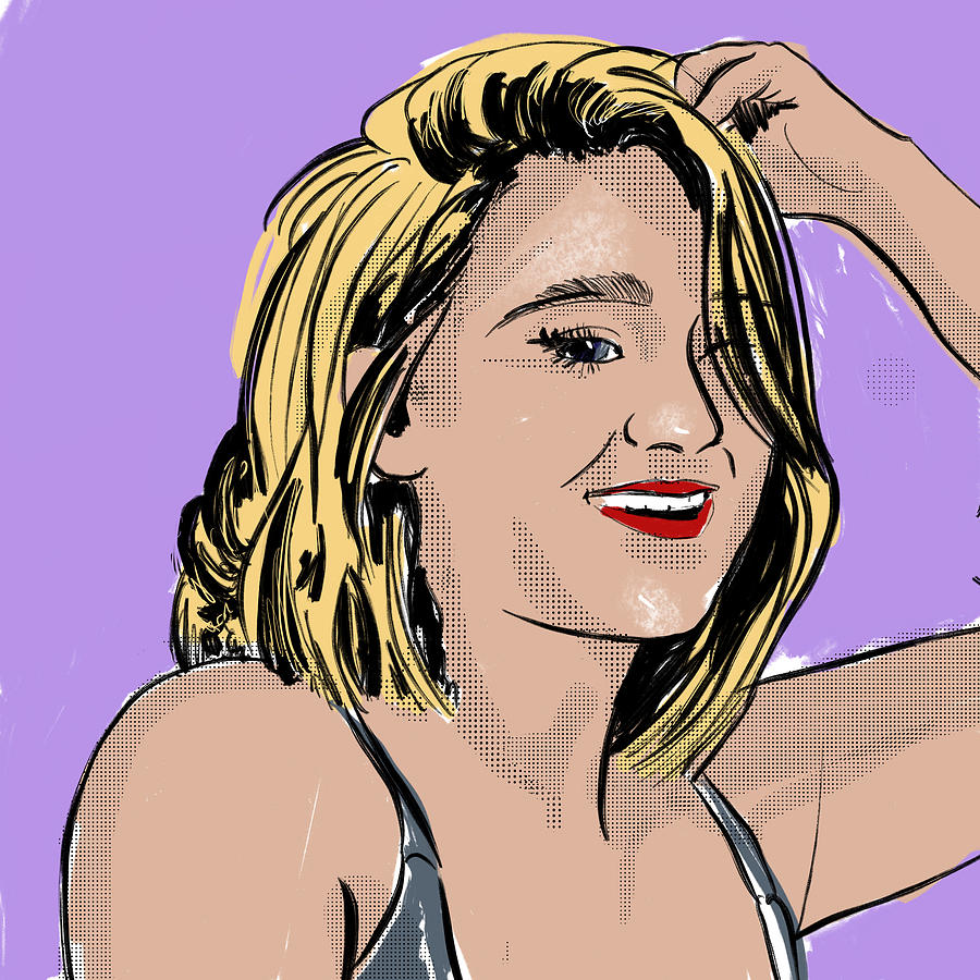 Blonde Girl Pop Art Digital Art By Megan John Pixels