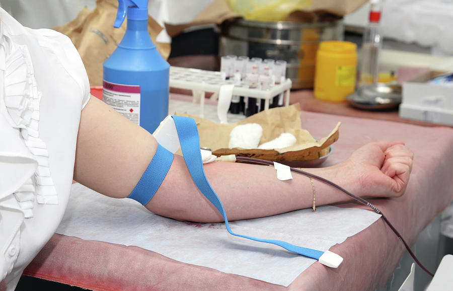 Blood Donor In Laboratory At Donation Photograph by Mikhail Kokhanchikov
