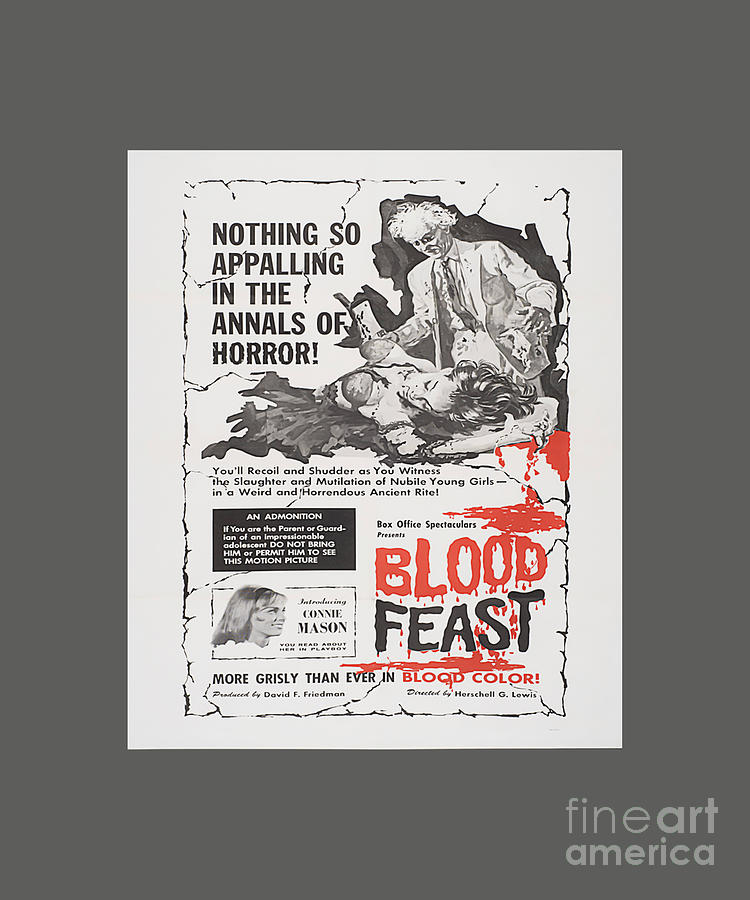 Blood Feast Splatter Horror Movie Poster Tapestry - Textile by Gregory