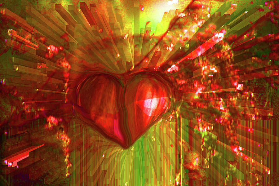 Blood Heart Digital Art by Linda Sannuti