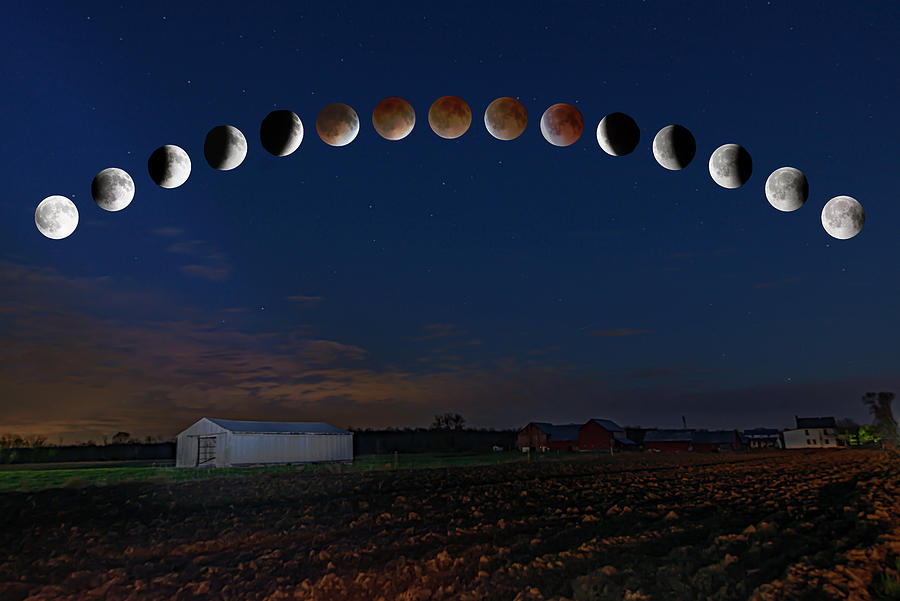 Blood Moon Lunar Eclipse Photograph by James McClintock