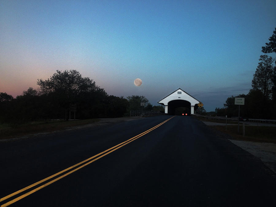 Blood Moon Over Smith Bridge Photograph by Wayne King