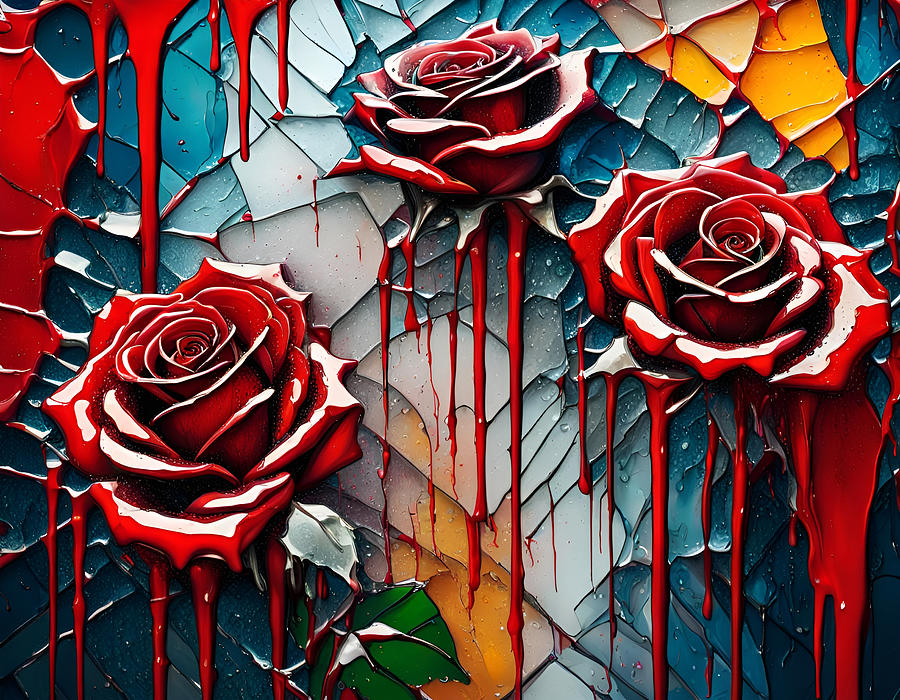 Blood Red Roses Photograph by Cate Franklyn