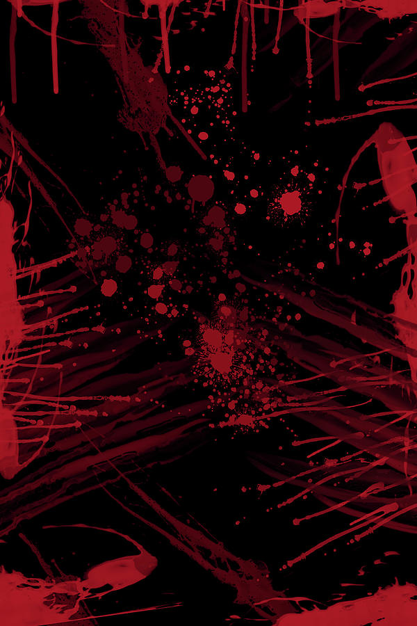 Blood Splatter Black Digital Art by Bryan Moore - Fine Art America