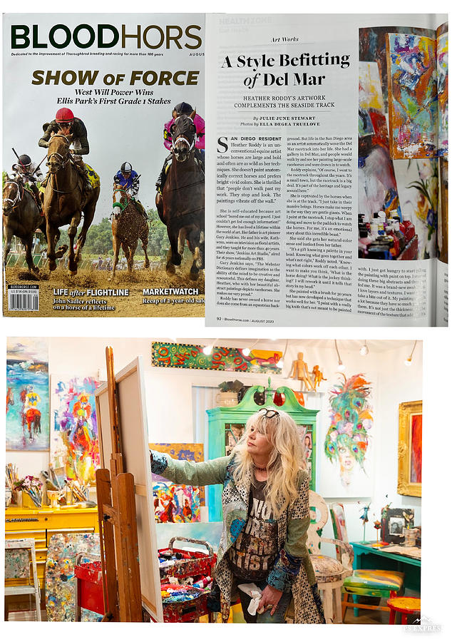 Bloodhorse magazine Painting by Heather Roddy