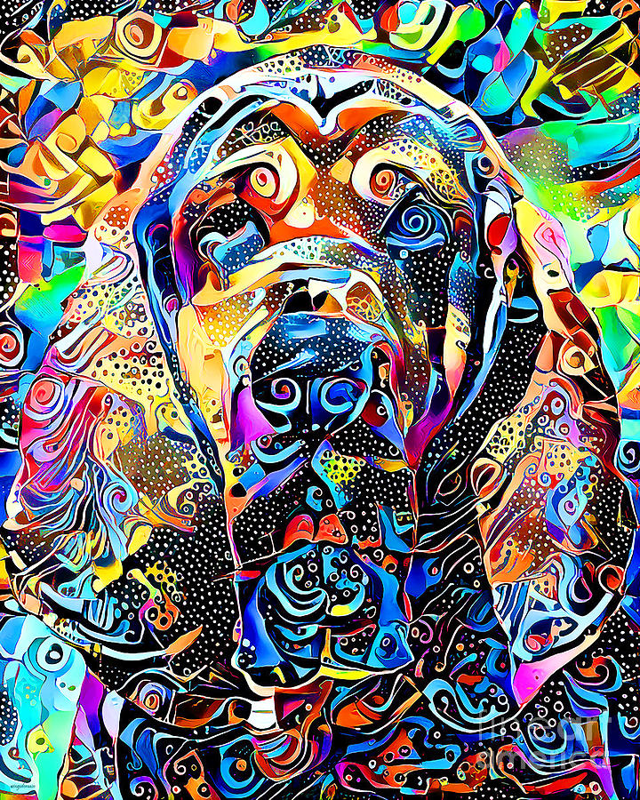 Bloodhound Dog in In Vibrant Modern Contemporary 20210626 Photograph by Wingsdomain Art and Photography
