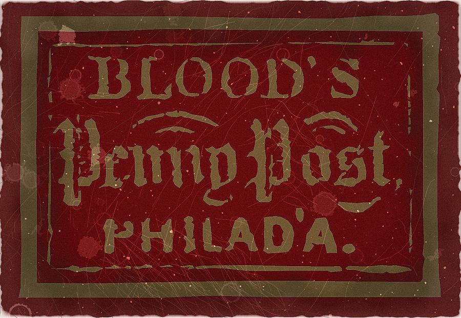 Bloods City Dispatch - Blood Red Gold Edition Digital Art by Fred Larucci