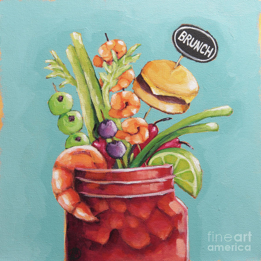 Bloody Mary Brunch Painting by Lucia Stewart