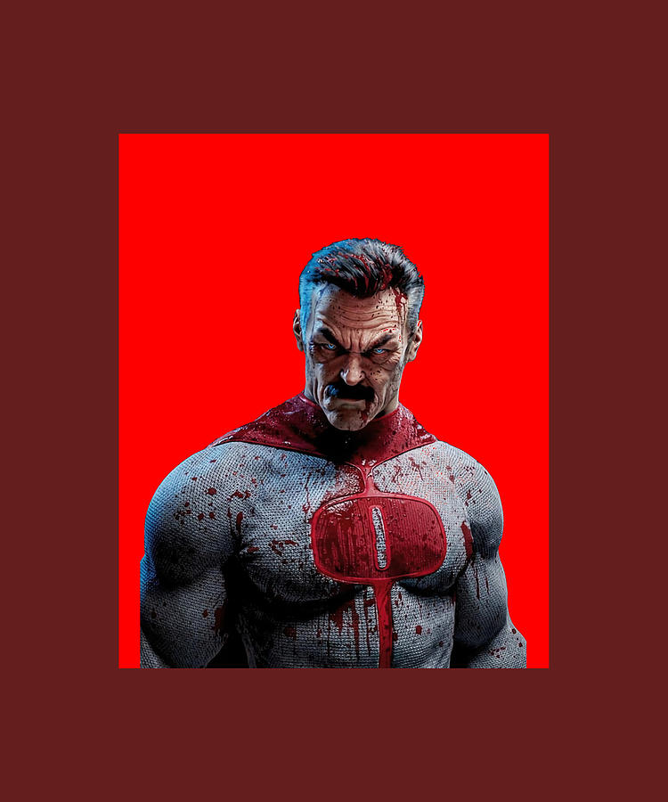 Bloody Omni Man Graphic stars Painting by Selina Miller | Pixels