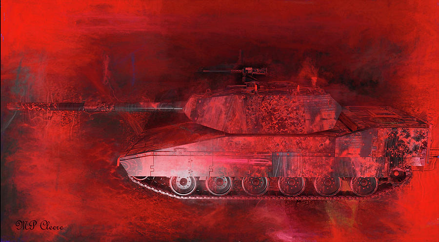 Bloody Red Tank Digital Art by Michael Cleere