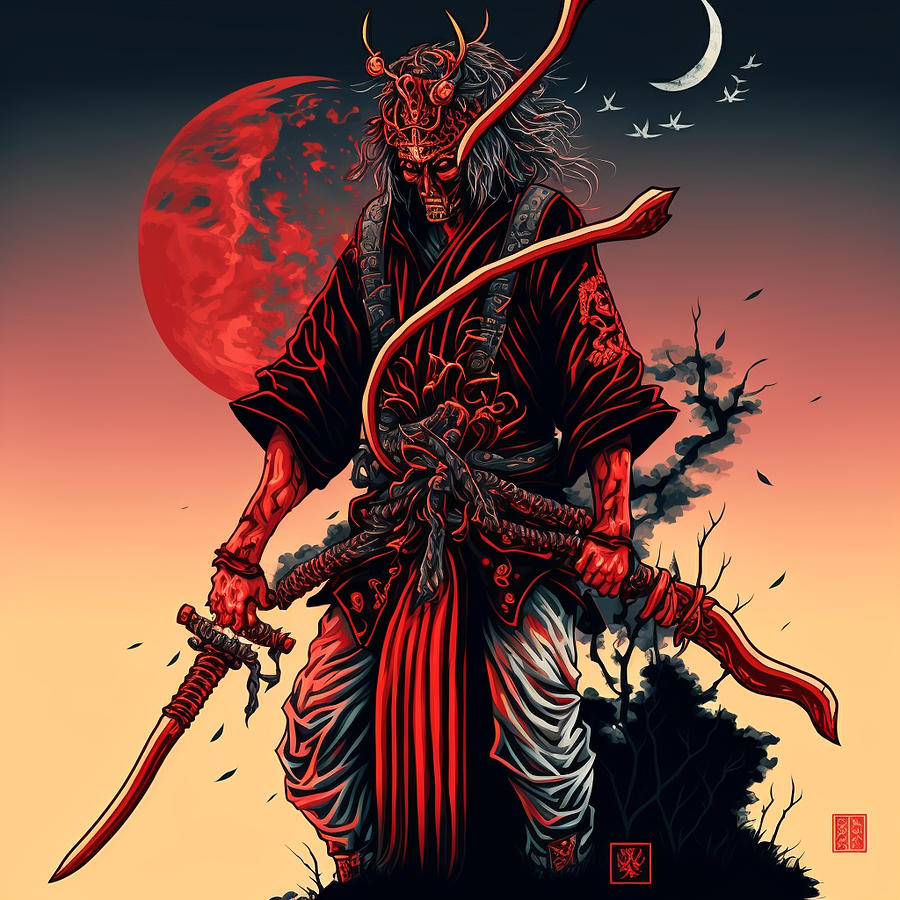 Bloody Samurai Digital Art by Krystian Maleszewski - Fine Art America