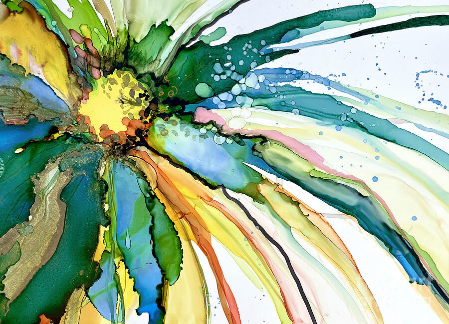 Bloom 242 Painting by Julie Tibus Bloom 242 Painting by Julie Tibus