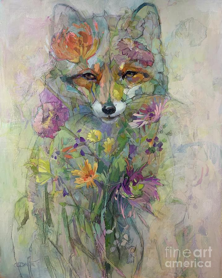 Fox Painting - Bloom by Kimberly Santini