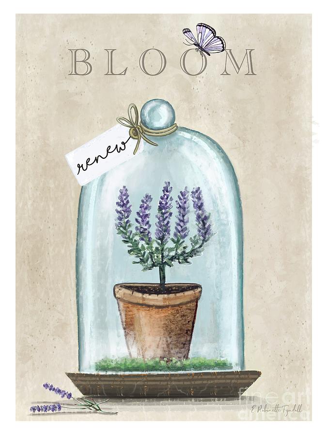Bloom Terrarium Painting by Elizabeth Robinette Tyndall
