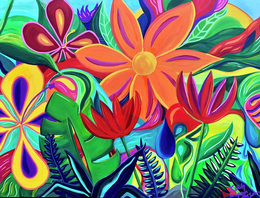 Bloom Where You Are Planted Painting by Kelly Simpson Hagen