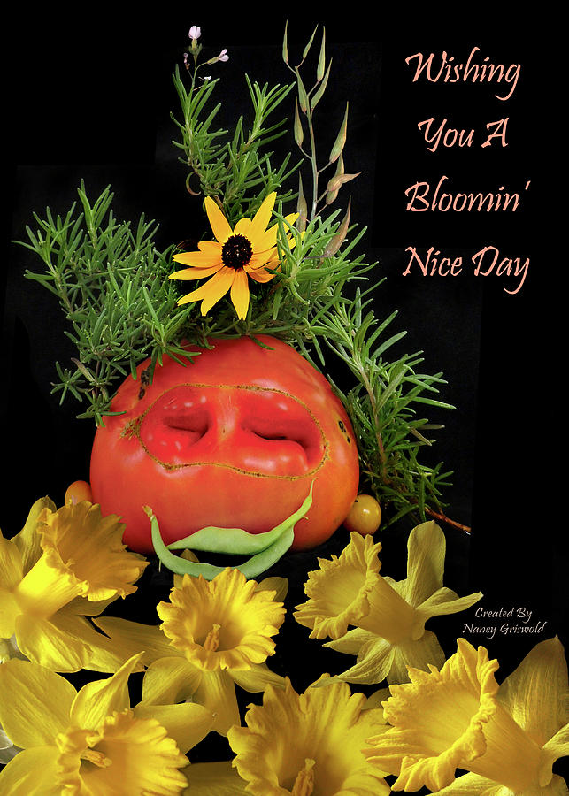 Bloomin Nice Day Vegetable and Flower Art Photograph by Nancy Griswold